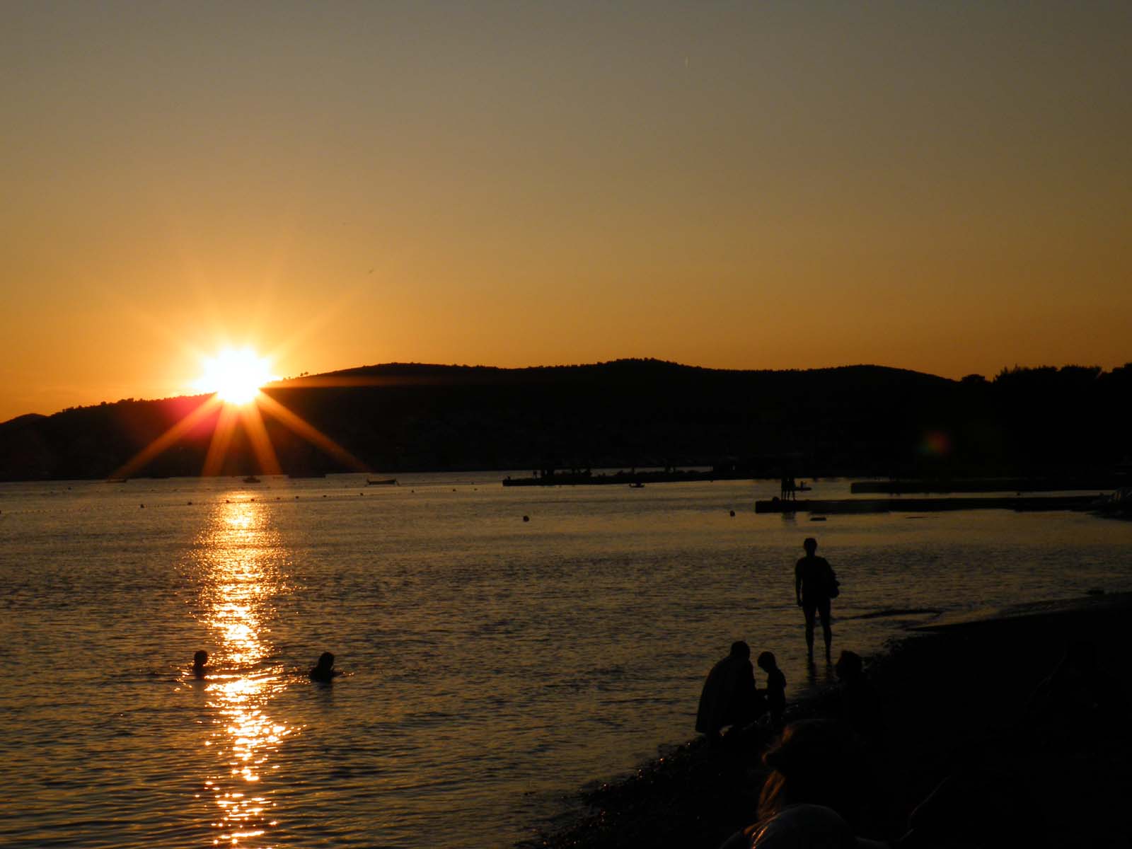 Západ slunce v Chorvatsku Vodici
