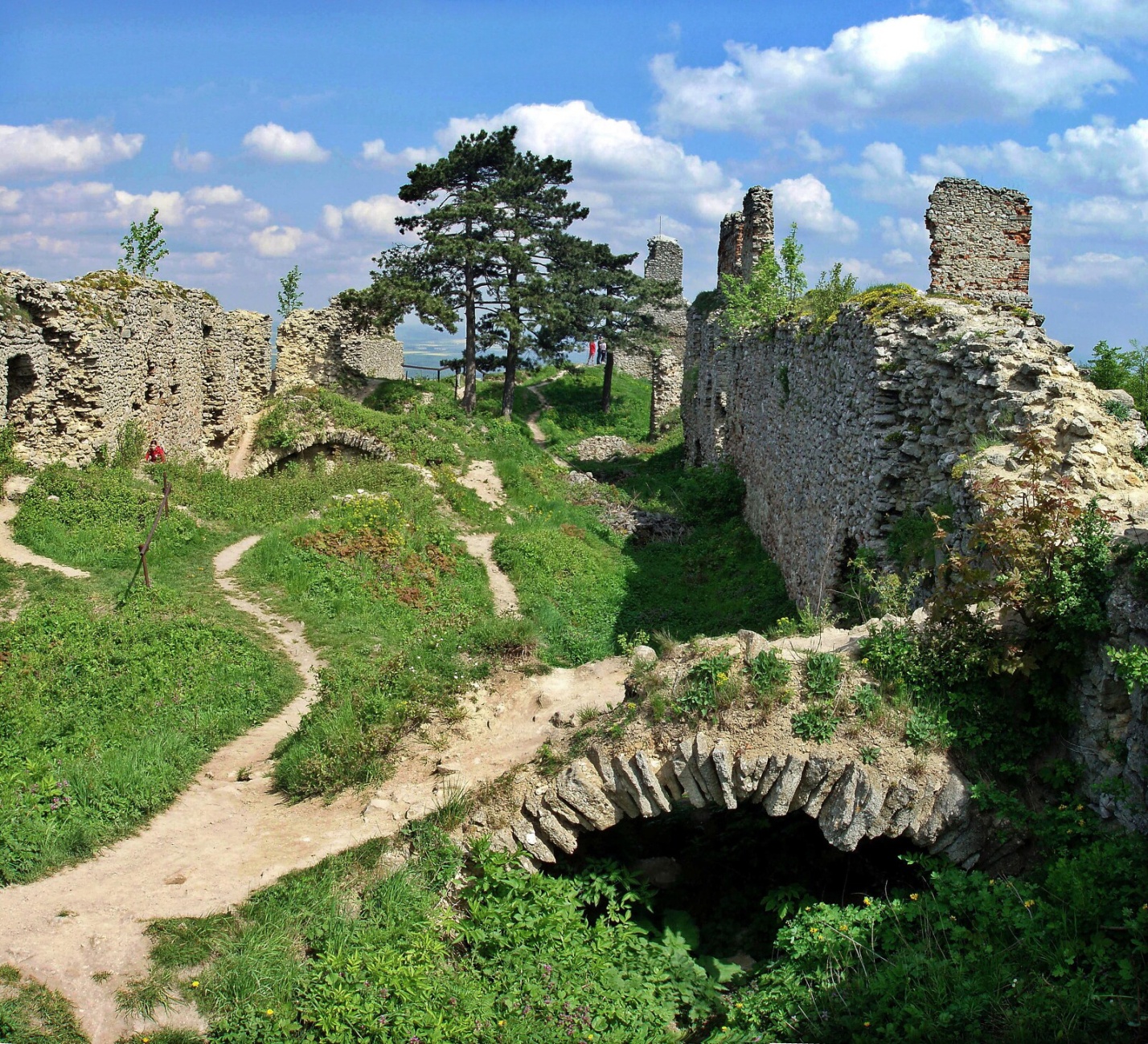 Nádvoří zříceniny hradu Starý Jičín