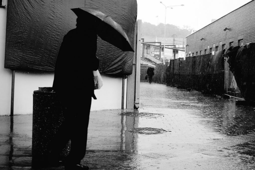 Rain in black