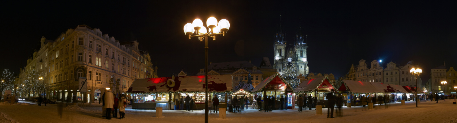 Vánoční Praha - panorama