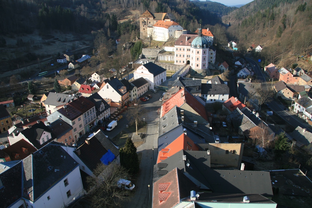 pohled z kostele v Bečově nad Teplou