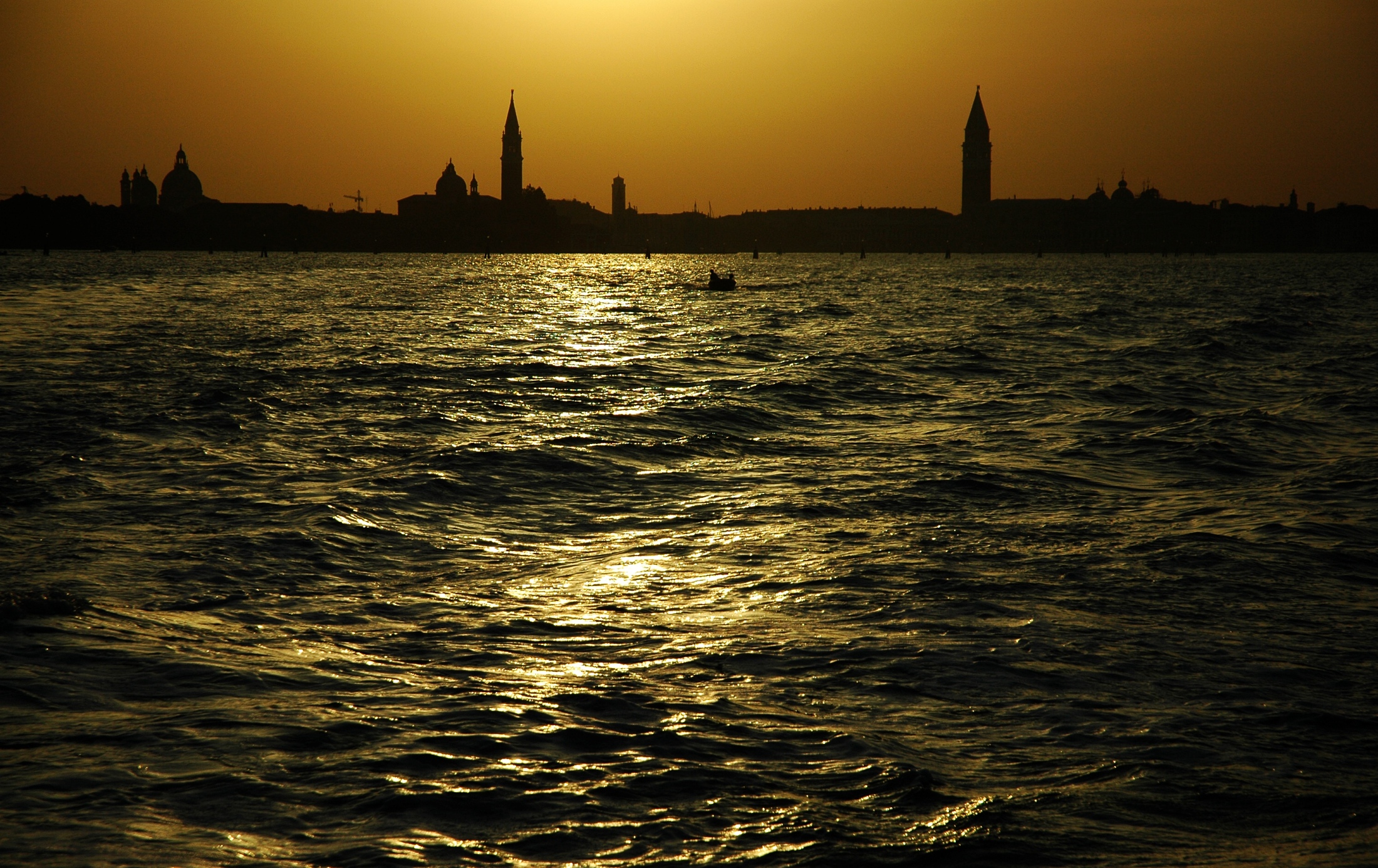 Západ slunce nad Benátkami
