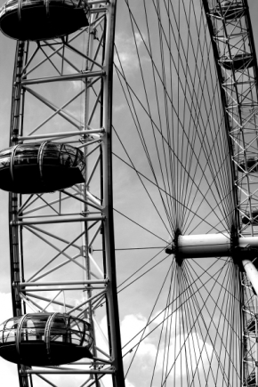 Černobílá fotografie - London Eye