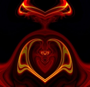 Barevná abstrakce - Diabol v srdci