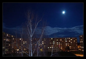 Zimní podvečer - Podvecer mojim oknom