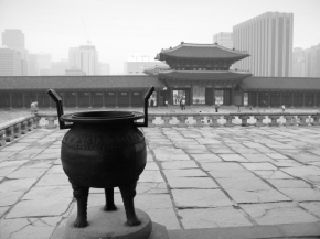 Černobílá fotografie - Soul, Jižní Korea