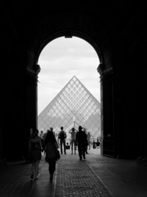 Černobílá fotografie - Zákoutí Paříže