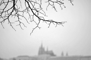 Černobílá fotografie - Pražský hrad
