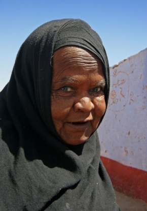 Ženská tvář - Núbijská babička