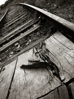 Černobílá fotografie - Railway