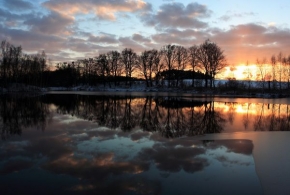 Zimní podvečer - Bohdanečské rybníky