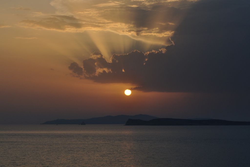 západ slunce na Korfu