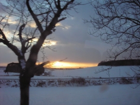 Zimní podvečer - Z okna autobusu 2