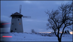 Zimní podvečer - Větrný mlýn