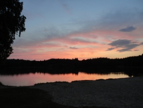Fotíme oblohu - Západ slunce na rybníku Rosnička SY