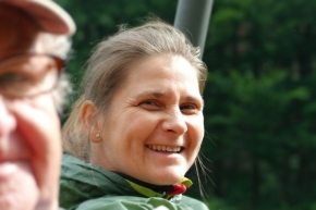 Tereza Surovčíková - na lanovce s úsměvem.