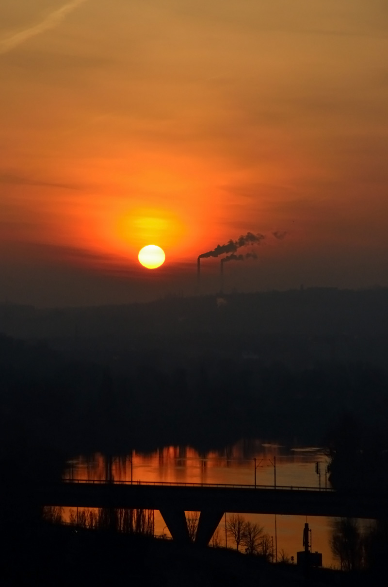 Východ slunce v Praze