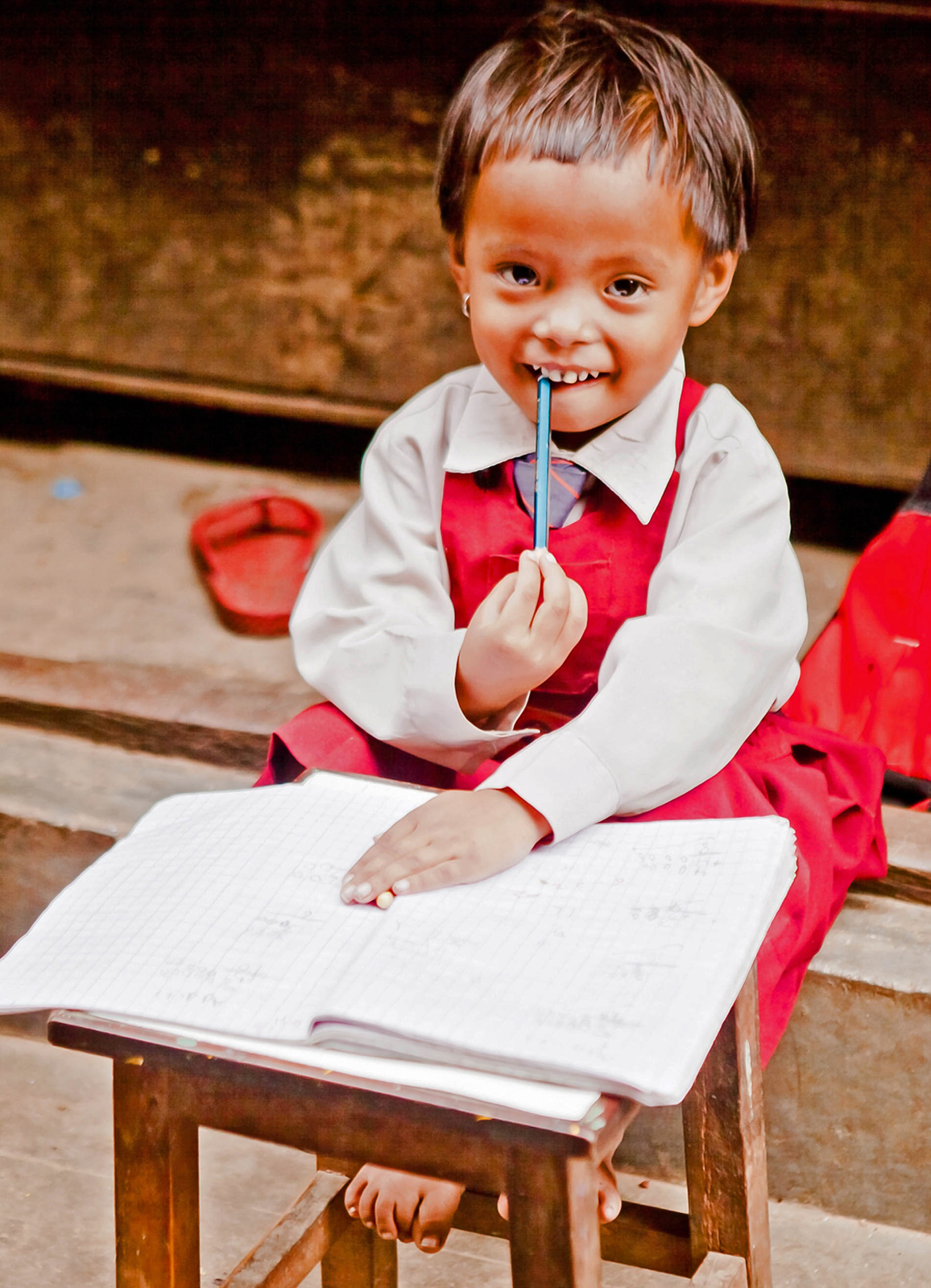 Nepálská školačka