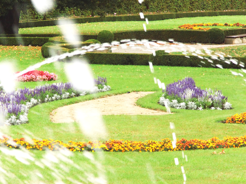 Zahrada s fontánou