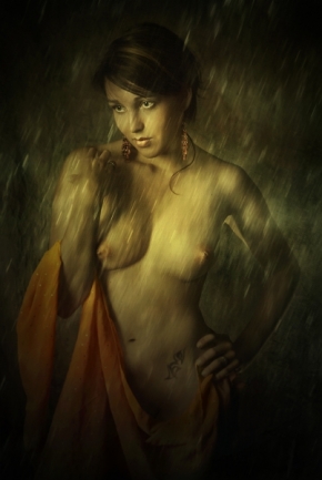 Fotografický akt - Zlatý déšť