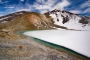 Tongariro na sněhu, Nový Zéland.