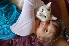 Děti a zvířata - kočičí princezna