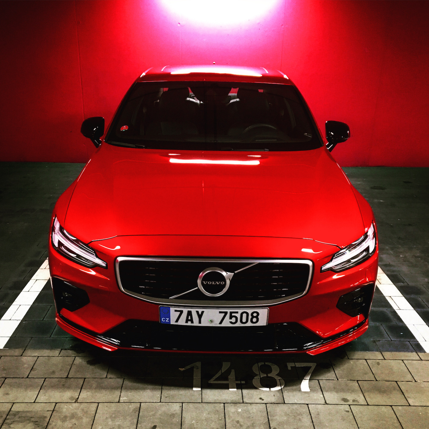 Red Volvo in the Red Garage 
