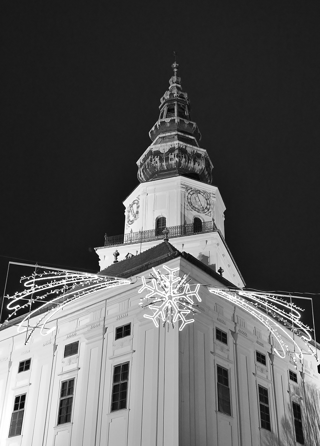 Zámecká věž o vánocích