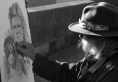 Sibrimova Anna  - malíř na Karlově mostě