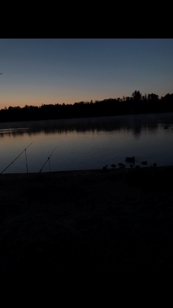 Rybaření při západu slunce