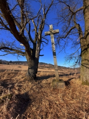Ladislav Beran - kříž mezi stromy