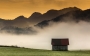 Ranní mlha v údolí Tauplitz