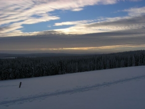 Kouzlení zimy - Západ slunce na Vysočině