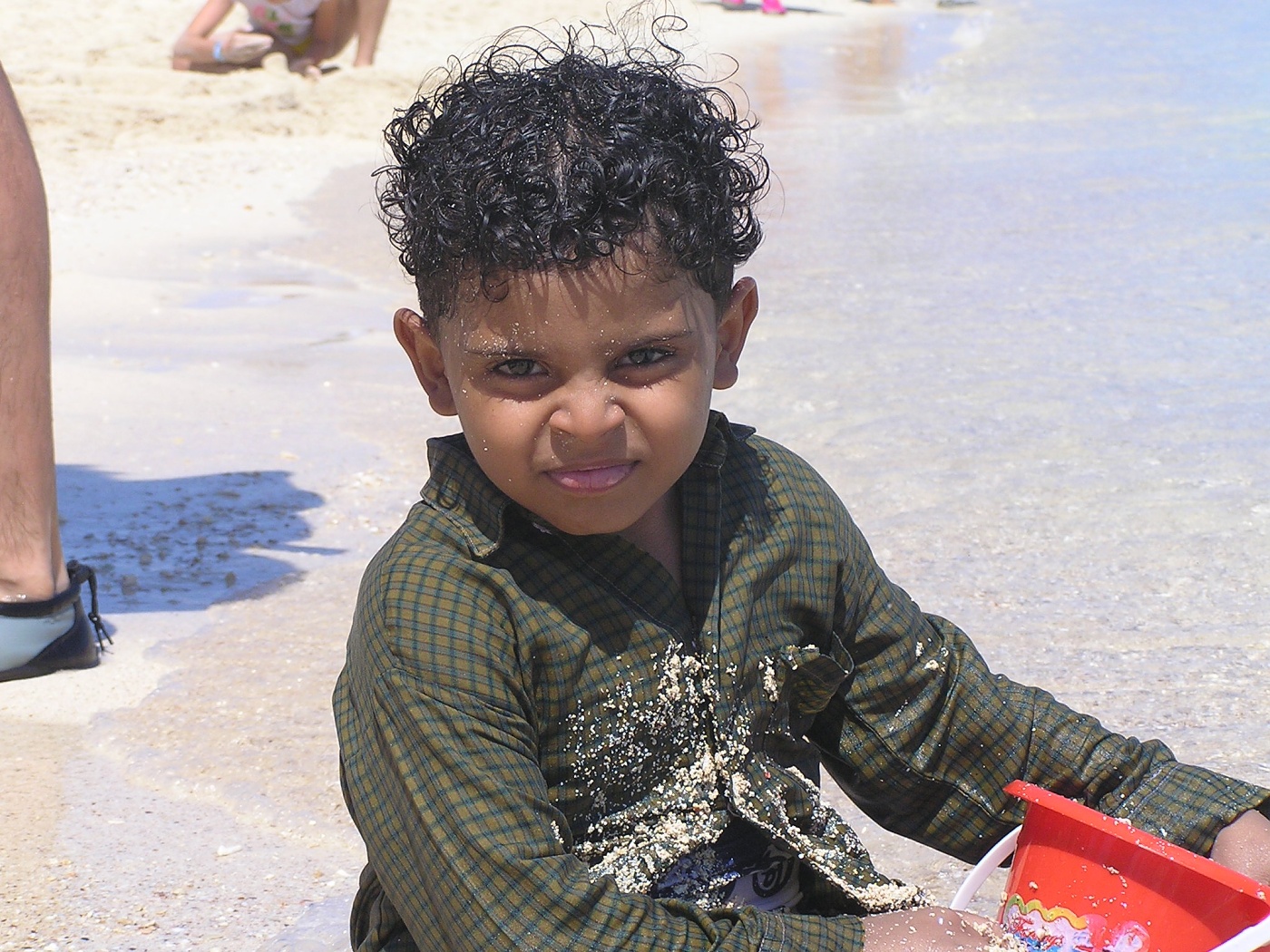 Chlapček na pláži