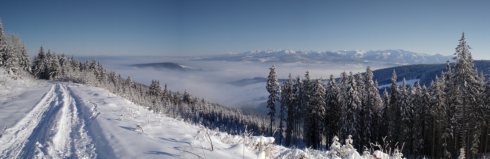 Panoramatický pohľad z Magurky na Západné tatry