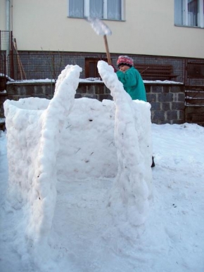 Královna zima - Zimní stavby - iglů