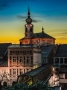 Západ slunce nad kostelem